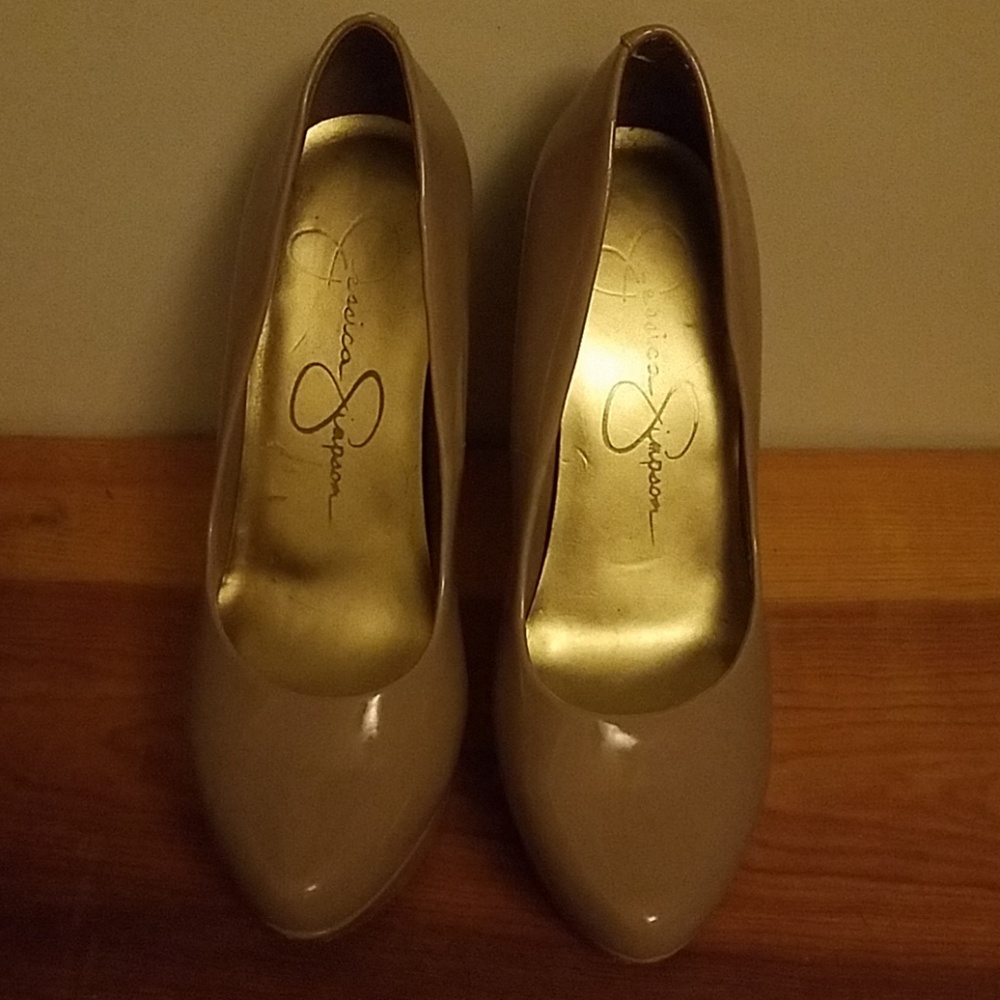 Jessica Simpson Platform Beige Pump Stiletto